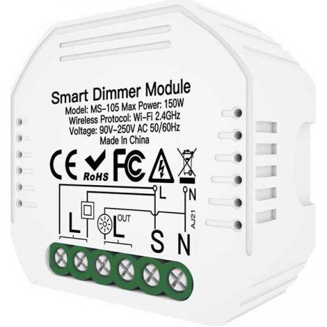 Interruttore WIFI 2.4G Triac Dimmer Taglio di Fase, APP TUYA, Smart Life 1A AC 220V 50/60HZ 150W SH105