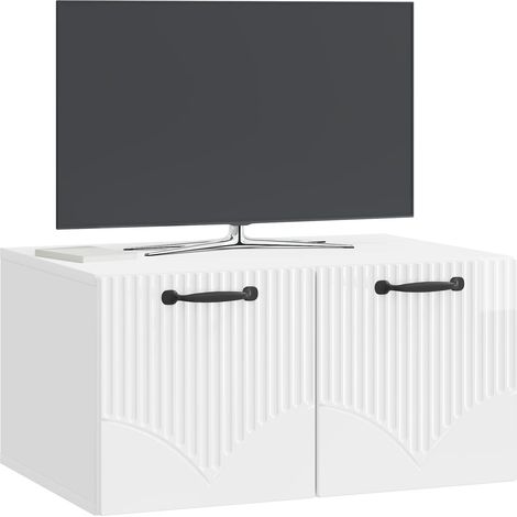 Maison Exclusive - Wandmontierter TV-Schrank Hochglanz Weiß 59,5
