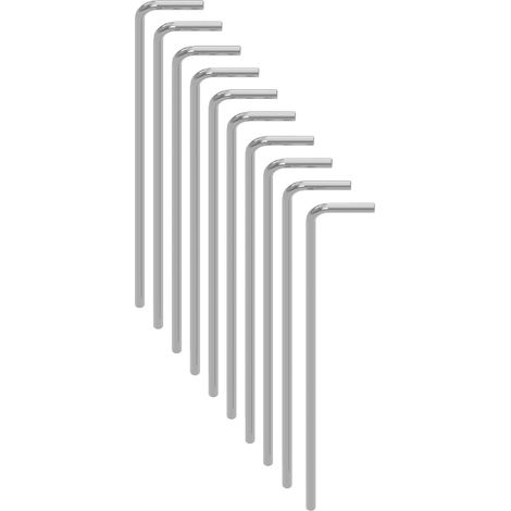Estacas para tiendas de campaña, estacas de acero inoxidable, 22 cm - 10 unidades, anclajes, ganchos (1/4)