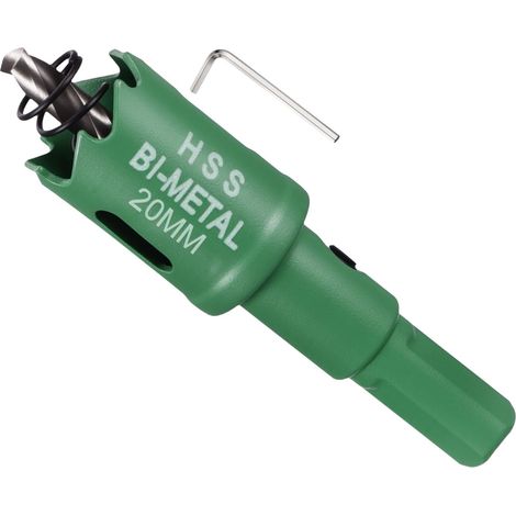 Kit de Trépan Bi-Métal 20mm (25/32") pour Tôle Métallique Vert (1/5)