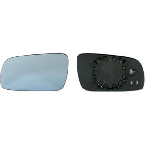 Verre de rétroviseur bleu gauche chauffant grand modèle Audi A4 B5 1995-2000