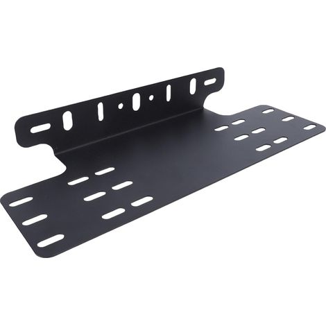 Support de Montage de Plaque D'immatriculation Universel, Support de Plaque Avant en Acier Robuste pour Lampe de Travail LED Tout-Terrain, Barre D'éclairage, Camion Noir SUV (1/5)