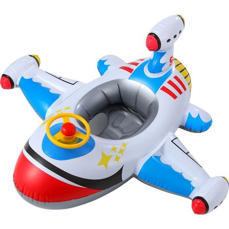 Bouée gonflable avion pour enfants (1-5 ans), avec pompe de gonflage. Jouet aquatique indispensable pour l'été.