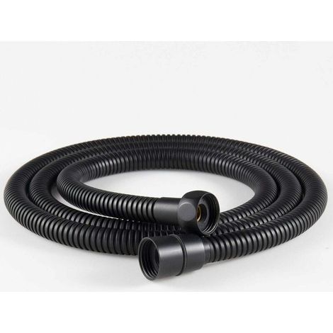 Acier Inoxydable Tuyau de Douche , Tuyau de douche Anti-torsion Anti-explosion, Avec Raccords en Laiton. noir mat (1/5)