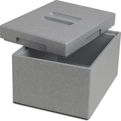 Thermobox Transportbox 9 L grau Isolierbox Kühlbox Warmhaltebox Styroporbox (1/5)