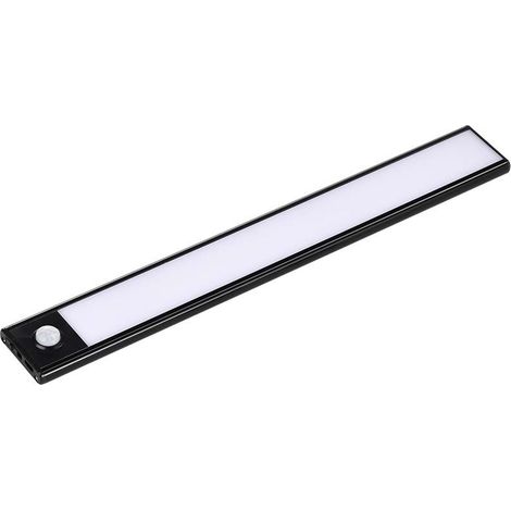 2.5W LED LAMPADA PER ARMADIO RICARICABILE CON CON SENSOREE CORPO NERO 3000K IP20 - Luce CALDA