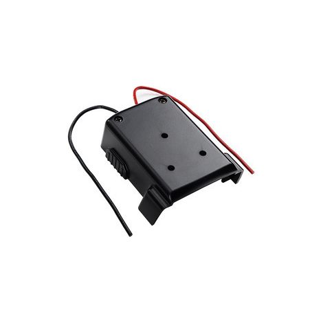 Este nuevo modelo es compatible con baterías Milwaukee de 14,4 V a 18 V y cuenta con un conector adaptador de línea de descarga externa (negro). (1/5)