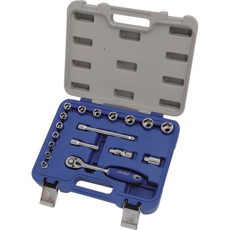 LLAVE VASO JGO 18 PZ+CARRACA - 3/8'' (1/3)