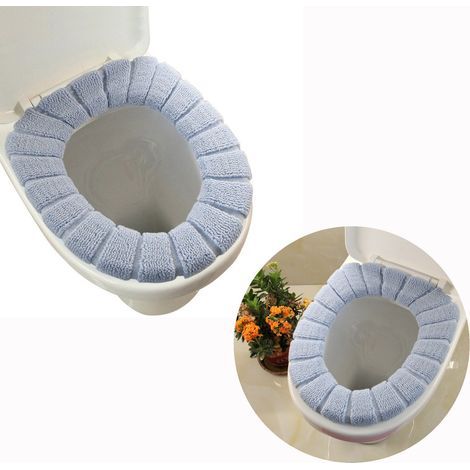 Thermischer Stoffbezug für Toilettensitz, Toilettensitzbezug für Toiletten mit Deckel (1/5)