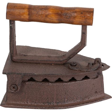 Set of 2 charcoal irons 14.5x13x9 cm Vintage iron cast iron Vintage ornaments