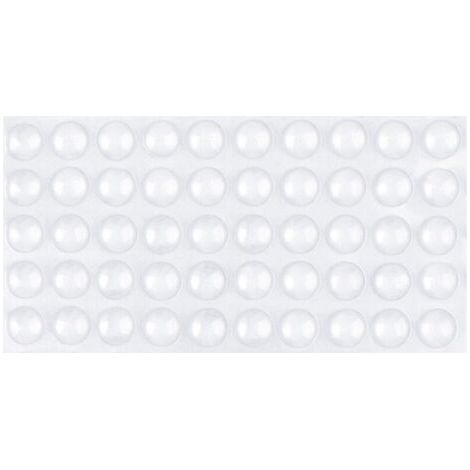 8×2.4mm 100pcs Pieds en caoutchouc autocollants transparents pour meubles, tables en verre, travaux manuels, protection murale (1/4)