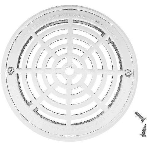 20 cm (8 Zoll) Pool-Bodenablaufabdeckung – Oberes Gitter und untere Befestigungsplatten – Weiße Ersatz-Pool-Bodenablaufabdeckung (1/5)