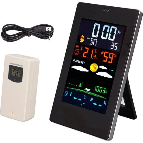 Station météo alimentée par USB avec surveillance de l'humidité et de la température et fonction horloge prévisionnelle (1/5)