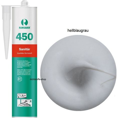 Ramsauer 450 Sanitär Silikon Fugen Dichtstoff 310ml Kartusche hell blaugrau