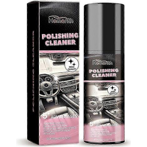 Nettoyant et lustrant pour intérieur de voiture, 1 flacon de 100 ml. Solution brillante pour restaurer les pièces en plastique, protection anti-UV. (1/4)