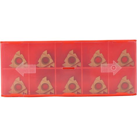 Plaquettes carbure 16ER AG60 pour outil de filetage externe, acier inoxydable (1/5)