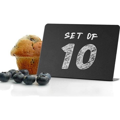 Set mit 10 Mini-Tafelschildern im rustikalen Stil – für Flüssigkreide und Kreide – Kleine Nachrichtenschilder in (G) (1/4)