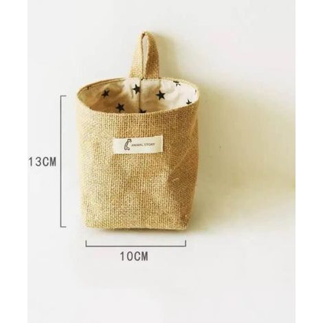 Panier à linge - - Motif cinq étoiles noir - 13cm x 10cm - Cylindrique - Contemporain (1/4)
