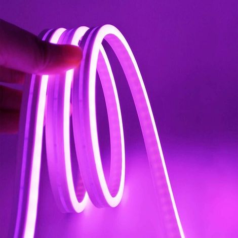 Striscia Led Viola Per Scritte Insegne Luminose Strip Flessibile Ip65 (1/4)