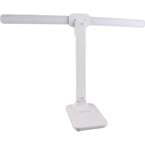 Ortviai Lampe de Bureau à 2 Bras Flexibles avec Réglage Tactile Continu, 3 Températures de Couleur, ABS, 14 x 9 x 29 cm (1/5)