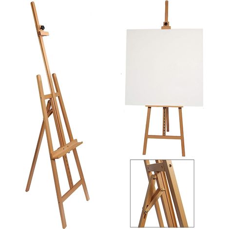 Artist Easel - Professional Studio Easel A-Frame Floor Standing Easel Tripod for Painting and Sketching, Artists - 100% Solid Beech Wood (1/5)