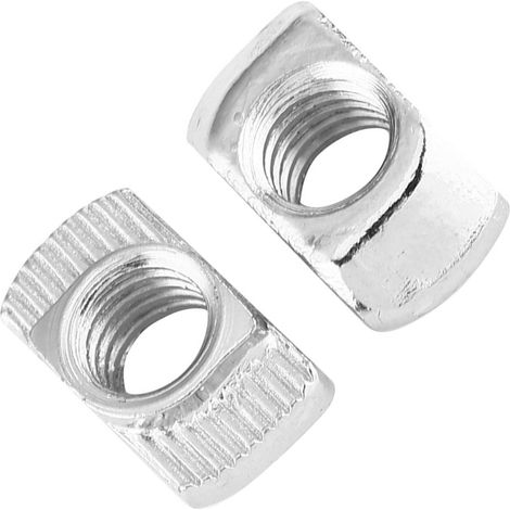 Écrou à tête marteau à rainure en T, fixation en acier au carbone nickelé pour profilé en aluminium (EU30 M616,58)