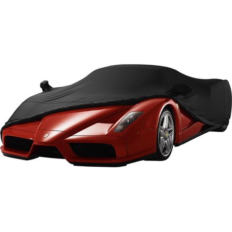 Housse Voiture de Sport Intérieur Bâche Voiture Respirante Élastique Stretch Souple Complète Protection pour Garage Indoor Auto Show, Noir (1/5)