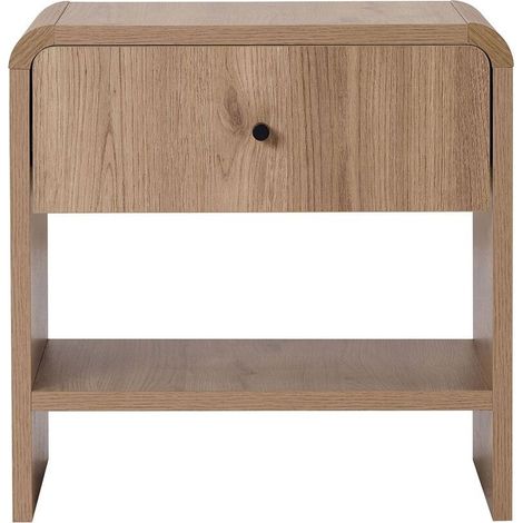 CALICOSY - Chevet 1 tiroir, 1 niche avec bords arrondis L45 cm - CELENA (1/5)
