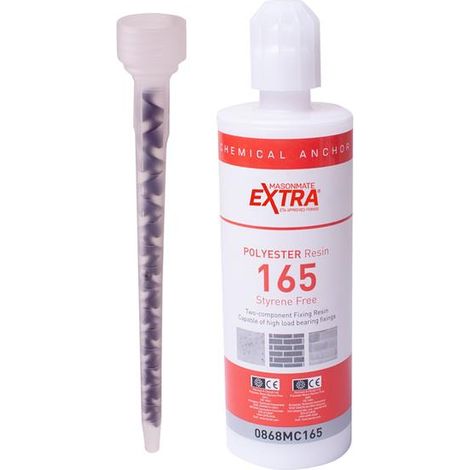 MasonMate 0868MC165 Chemical Anchor Resin Styrene Free 165ml MAMRESIN165