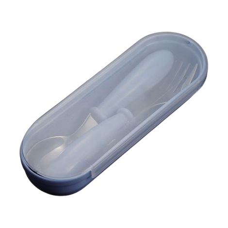 Couverts Enfant - Fourchette Et Cuillère En Acier Inoxydable - Pour Apprendre À Manger - Avec Étui De Transport - Lot De 2 (1/5)