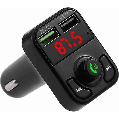 Bluetooth-Adapter FM-Transmitter Drahtloser Radioadapter Dual-Ports Auto-Musikplayer Radioempfänger B