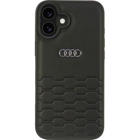Custodia rigida Audi in pelle sintetica per iPhone 16 Plus 6.7, colore nero/nero (AU-TPUPCIP16M-GT/D2-BK) (1/5)