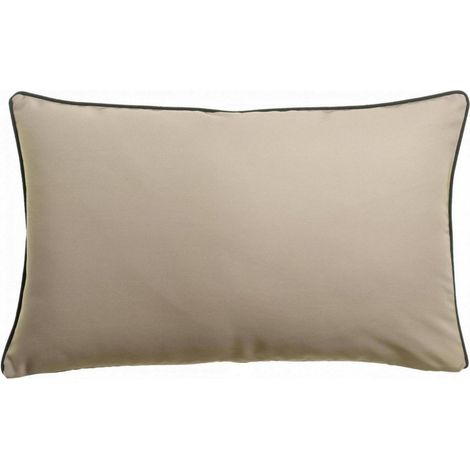 Coussin d'Extérieur Uni Décoratif pour Jardin et Terrasse Coloris Galet 40 x 65 cm - PANGIVO