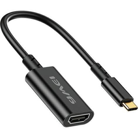 Awei Adapter CL-217T USB-C/HDMI schwarz/schwarz 4k/30Hz (1/4)