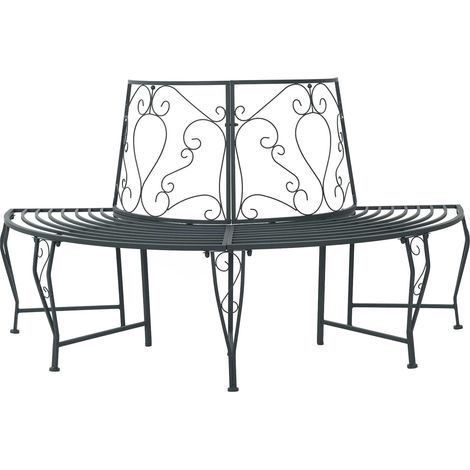 Banc d'Arbre 4-Nombre de places 160 x 80 x 89 cm Acier vidaXL