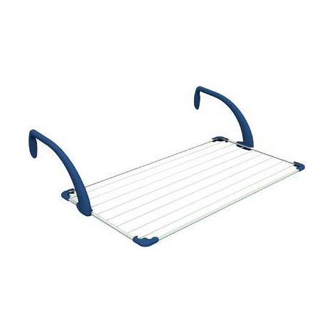 Balkon Stendibianchery 5 m weißer Harzstahl - Brezza 100 : 10 metri da stendere - 110x56x28 cm