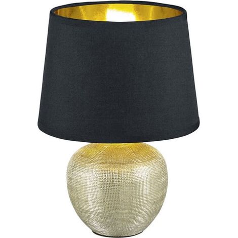 Lampada da tavolo RL Luxor oro/nero ceramica E14 H26cm