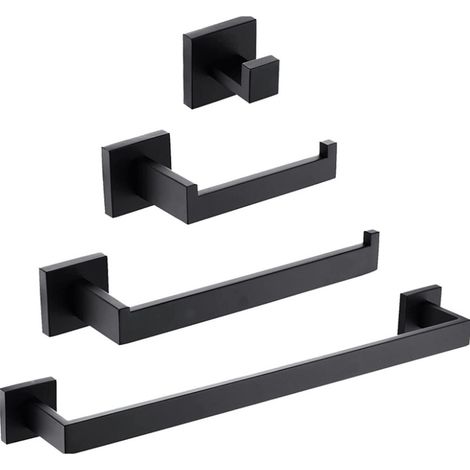 Ensemble de robinetterie de salle de bain (noir)