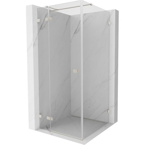 Mexen Lunar T cabine de douche pivotante gauche 110 x 110 cm, transparent, nickel brossé - 834T-110-110-97-00-L (1/5)