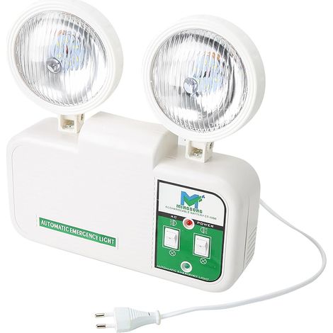 Éclairage de Secours à Double Tête, éclairage de Secours à Double Lampe 2W, éclairage de Secours à Double Tête de Lampe LED, éclairage de Sortie de Secours, éclairage de Secours