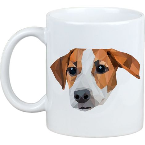 Tazza con foto di Jack Russell Terrier e la scritta "Art-Dog" (cane geometrico). (1/5)
