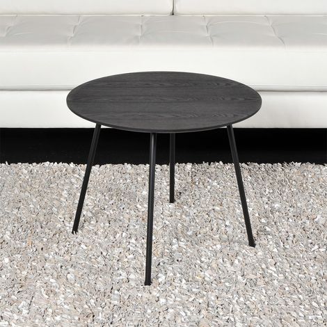 Couchtisch LYRA Durchmesser 55cm / Eiche Schwarz/ (1/2)