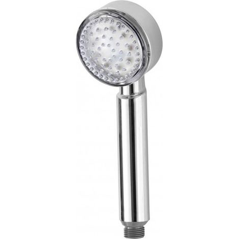 Trade Shop - Duschkopf aus verchromtem ABS, Einzelfunktions-LED-Duschkopf - (1/3)