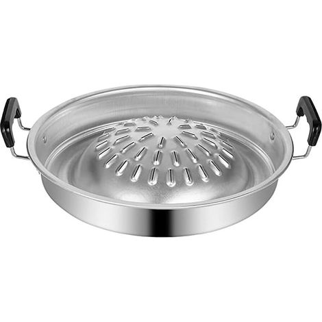 Thai Coreano BBQ Grillpanne Grillbrett Camping BBQ Pan Røykfri Stekepanne Matlaging Kjøtt Grønnsakshall Piatto Per Utensili 30Cm