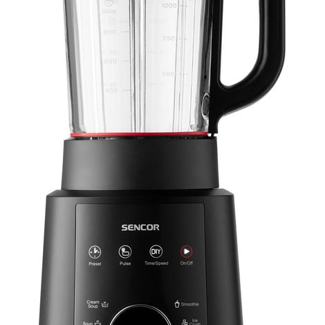 Blender Chauffant Multifonction SENCOR SBU 0510BK - Cuiseur à Soupe 1200W 1,5L Verre Borosilicate - 7 Programmes - Noir