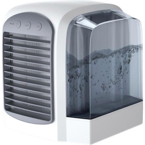 3 vitesses, réservoir d'eau de 380 ml, silencieux, climatiseur portable, refroidissement rapide, humidificateur, ventilateur pour chambre, bureau ou maison (1/5)
