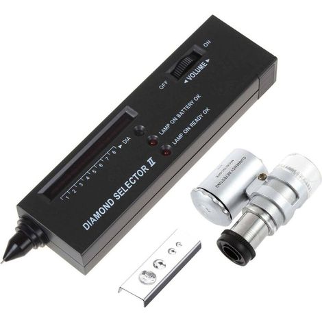 Testeur Diamant Portable Professionnel Avec Loupe Lumineuse 60X Pour Bijouterie (1/4)