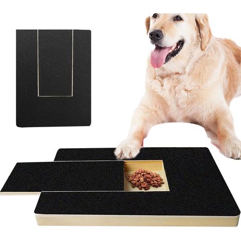 Hund Nagel Kratzbrett Multifunktionale Kratzbretter mit eingebauter Leckerlibox Welpennagelschleifpad Stressfrei und Beruhigend Welpennagel Kratzpad Hund Nagelpflege Zubehör