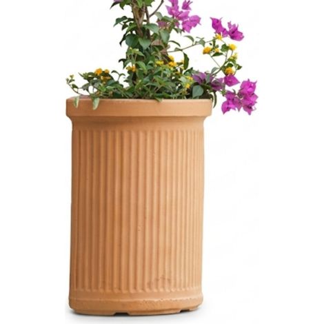 Vaso in Polimero Monacis Semicerchio Millerighe Impruneta cm 55 (41X24X50h)