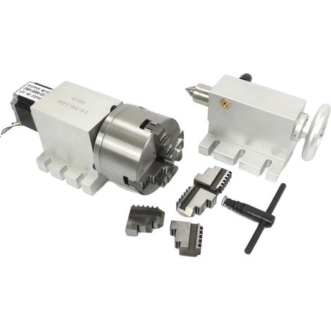Eje giratorio, reductor armónico sin juego, compatible con CNC, K12-100 mm, 4 mordazas, 50:1 (1/2)